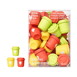 Solid Beverage Freeze Dried Instant Coffee, Mixed Pack 30 cups, Fitness Coffee