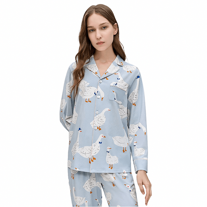 Spring/Summer Noble High-end Series Homewear Two-piece Set Without Breastfeeding Port (Manxi Big Goose L Size)