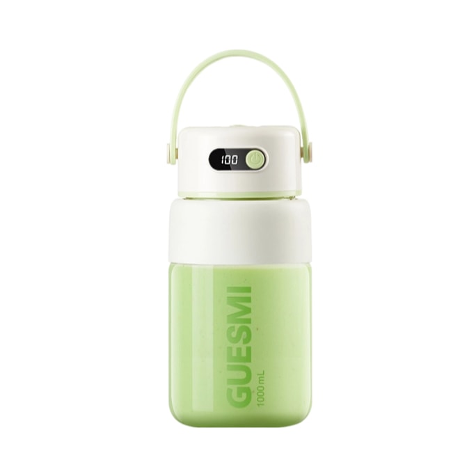 【China Direct Mail】China  Portable Glass Integrated Juicer 1000ml green