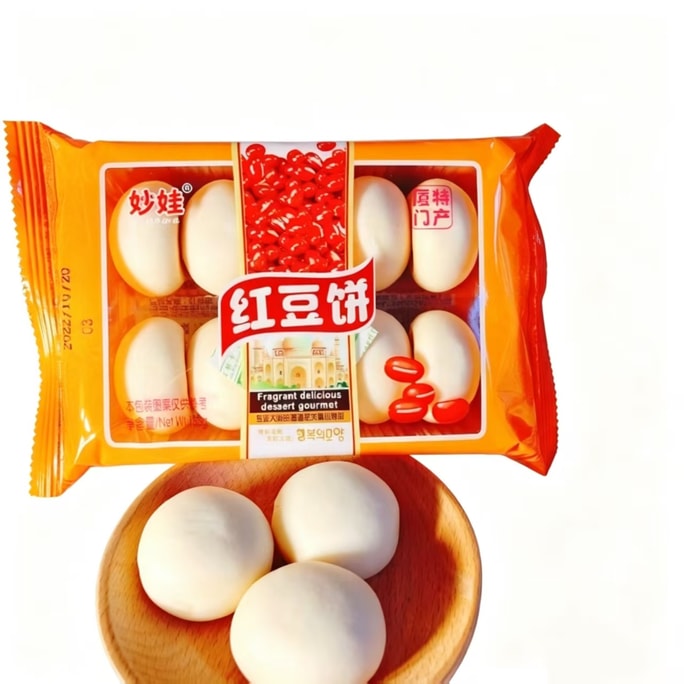 妙娃 红豆饼 休闲零食 办公室绿豆 糕点娱乐追剧小吃188g*1包