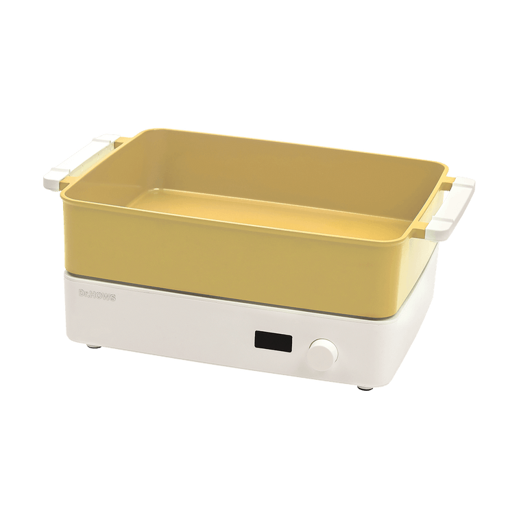 Doran Doran 3 in 1 Electric Skillet Multi Cooker Hot Pot Fryer Pan Griddle and Grill with Glass Lid Yellow 3