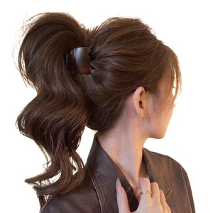 High Ponytail Fixing Accessory [Matte Amber] 1 piece Premium Hair Ornament Korean Style Hair Clip