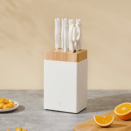 [Yami Exclusive] NOW S 7PCS Knife Block Set, White