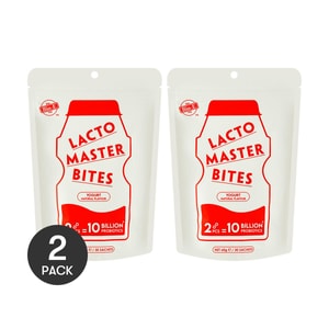 Lacto Master Bites Yogurt Natural Flavour, 30 Sachets *2【2 Packs】