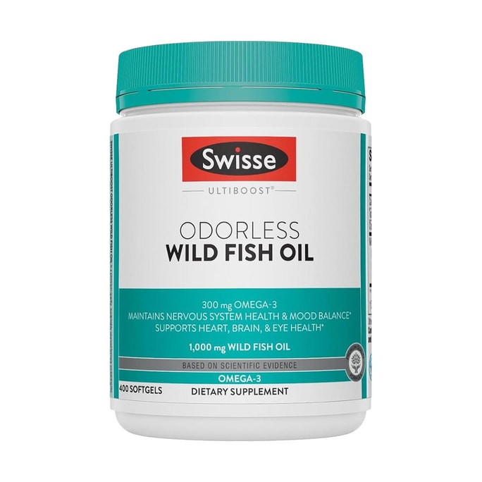 ULTIBOOST 무취 야생 어유, 400 소프트젤 - 1000mg DHA 눈과 두뇌 건강 지원 | 모든 연령대 오메가-3 | 기억력 향상