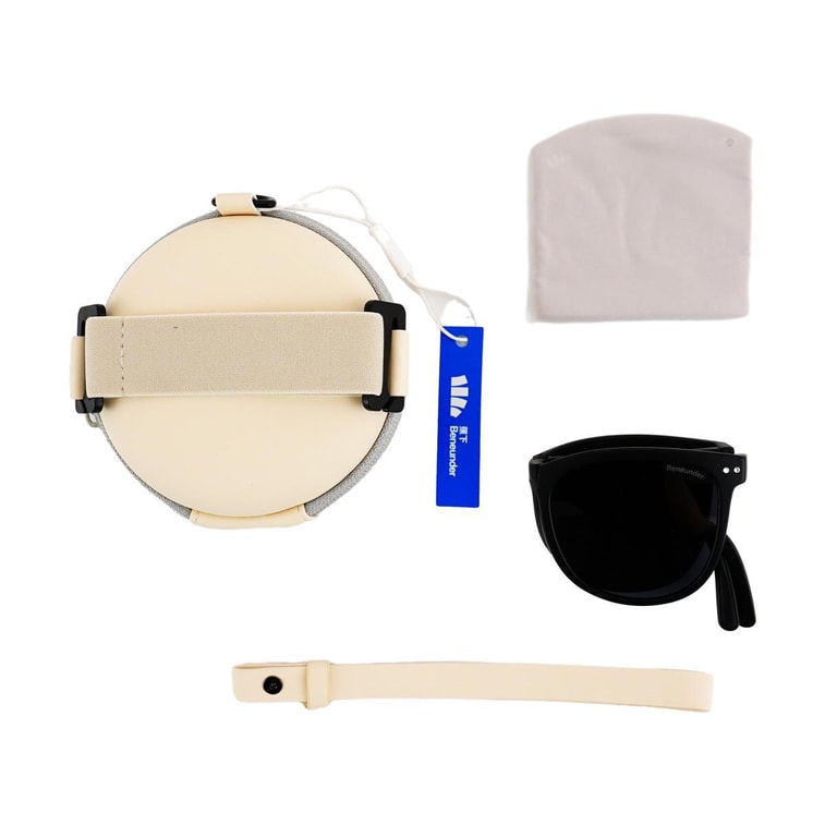 BENEUNDER蕉下 晝夜系列 超輕量可折疊太陽眼鏡 墨鏡 男女 墨色黑 8