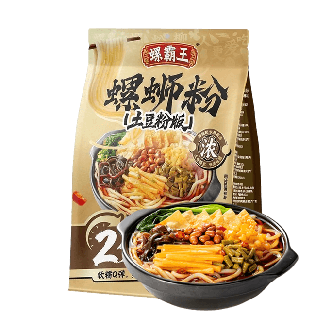 螺霸王 馬鈴薯粉版螺螄粉 446g【2分鐘快熟】【軟糯馬鈴薯粉+經典螺螄湯底】【亞米獨家】