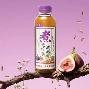 Fig And Flaxseed Water Plant Drink, 16.91 fl oz【0 Sugar 0 Fat  0 Calories】
