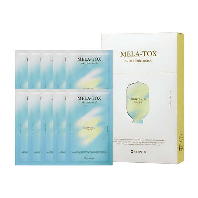 韩国丽得姿 Leaders  Mela-Tox 皮肤诊所面膜提亮肤色 (10片)