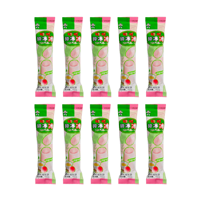【Value Pack】Upgraded Crushed Ice Peach Oolong Flavor, 3.04 fl oz*10 packs