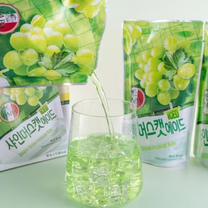 BABA Shine Muscat Ade Juice,6.42 fl oz*10packs【0 Fat Low Calories】