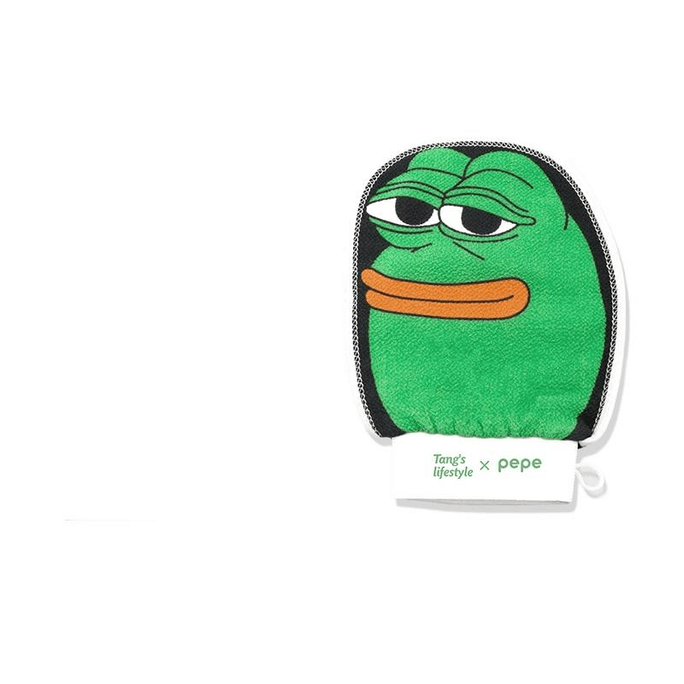 【中国直邮】汤老爸老汤悲伤蛙搓澡巾强力搓泥神器洗澡手套加厚原谅色深粗砂1个