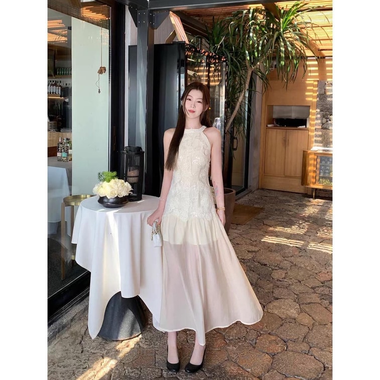 【加拿大直郵】 加拿大 SCENARIO 象牙輕語蕾絲連身裙 S-M碼 奶油色 乳白色 M 3