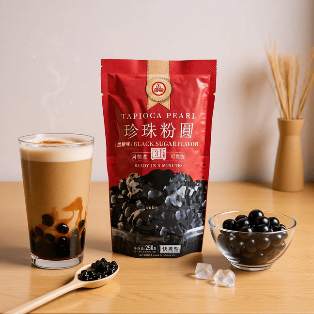 Black Sugar Flavor Boba Tapioca Pearls, 8.8oz