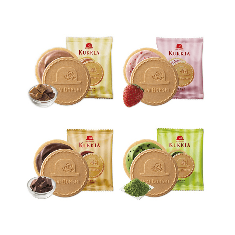 쿠키아 휘핑 초콜릿 샌드위치 쿠키 - 4가지 맛, 12개, 3.3온스 6