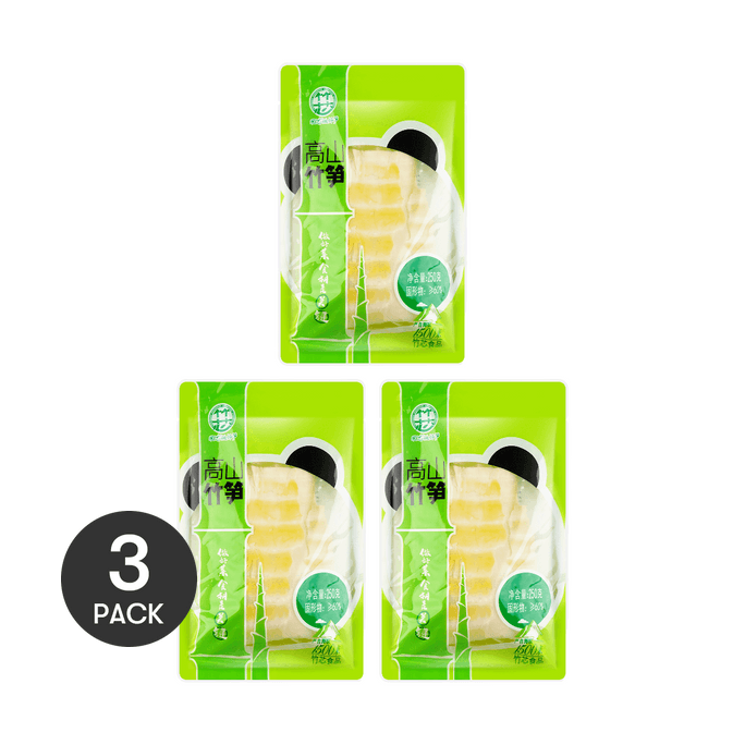 Sliced Bamboo Shoots for Hot Pot, Stir-Fry, and Salad, 8.81 oz *3【3 Packs】
