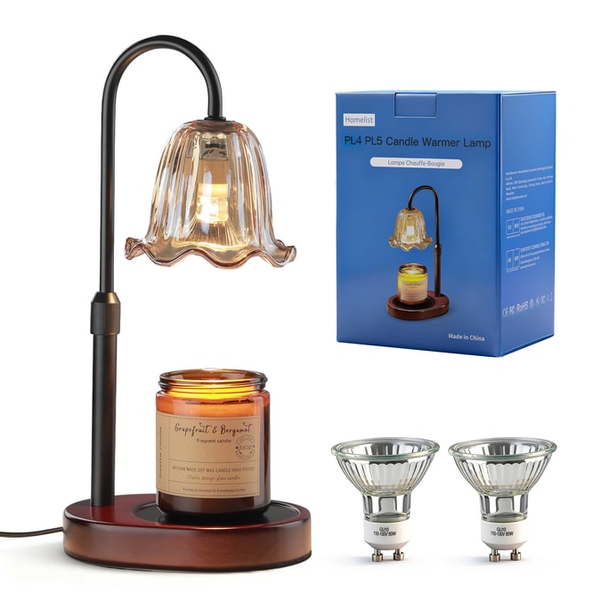 Dimmable Candle Warmer — Modern Floral-Shaped Aroma Lamp with Timer | Housewarming Gift for Sisters, Women, Moms, Girlfriends, and Couples (1-Pack)