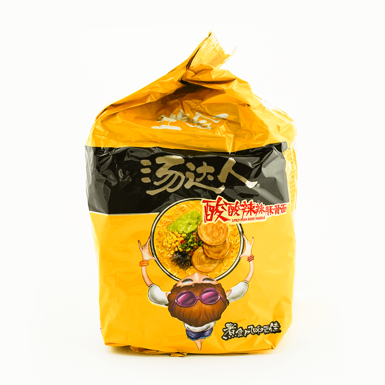 台湾统一 汤达人方便面 酸酸辣辣豚骨味 五连包 650g 包装随机发送 7