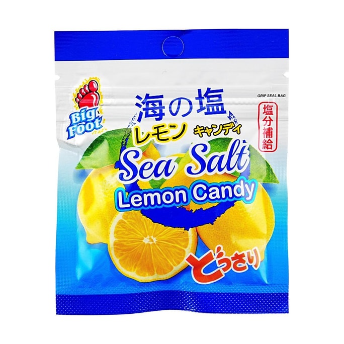 马来西亚BIG FOOT大马碧富 海盐咸柠檬糖 清凉润喉糖 15g【盐分补给 清新解腻】【网红爆款】