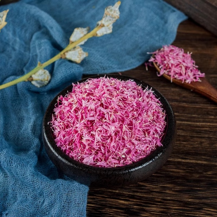 Dried Pink Cornflower Herbal Tea Vibrant Floral Tea Blend Relaxing Blend 11g 4