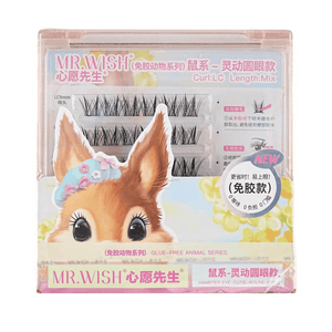 MR.WISH Glue-Free Animal Series False Eyelashes Hamster Eye-Round Eyes