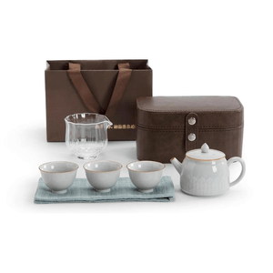 [中国直送] Mr. Nanshan ロータスペタルティーポット トラベルティーセット (ティーポット1個、カップ3個) ポータブルアウトドアティーブリューイングカンフーティーセット 17.5*9*10.8cm*1個