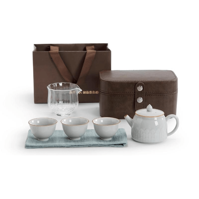 One Pot Of Three Cups Of Portable Outdoor Tea Making Kung Fu Tea 17.5*9*10.8cm*1 Piece