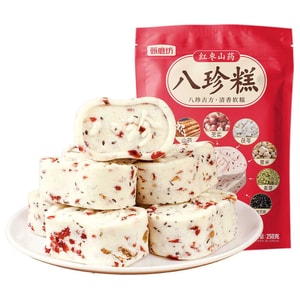 [중국 직배송] 진모방 무설탕 팔보떡, 대추, 얌, 견과류, 복령, 아침 간식 250g