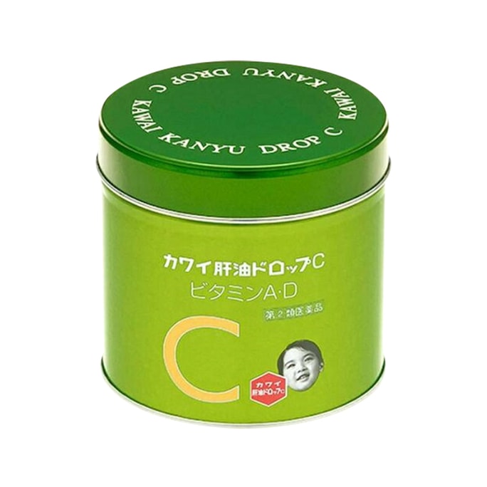 [일본에서 온 다이렉트 메일] 어린이 발달기 보충을 위한 가와이 간유C, 비타민A C D 150캡슐
