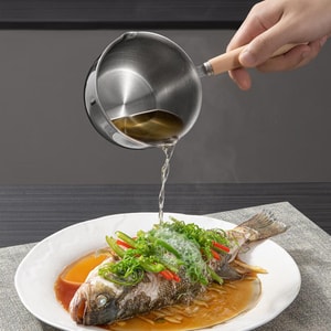 康巴赫 316L不鏽鋼潑油小鍋 熱油燒油專用迷你小油鍋 250ml