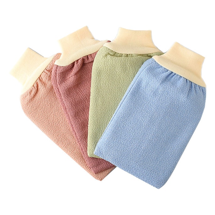 一流の伝統的なバスタオルと手袋、特に銭湯での泥洗いに使用されます。単品 #ブルー