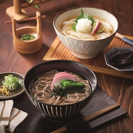 Menzanmai Noodle Gift Set - Japanese Udon Noodles & Tororo Soba Noodles, 4pc, 8 Serving,29 oz【 Including Dashi Soup】