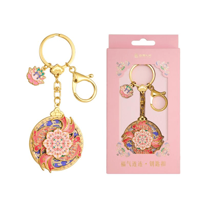 [중국 직송] 용왕복 행운 회전 열쇠고리 가방 매력, 행운을 가져다줍니다 5.3*5cm