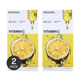 韩国MEDIHEAL美迪惠尔 99%纯维C提亮面膜 3.0升级精粹版 10片/盒*2 净透焕肤【超值装】