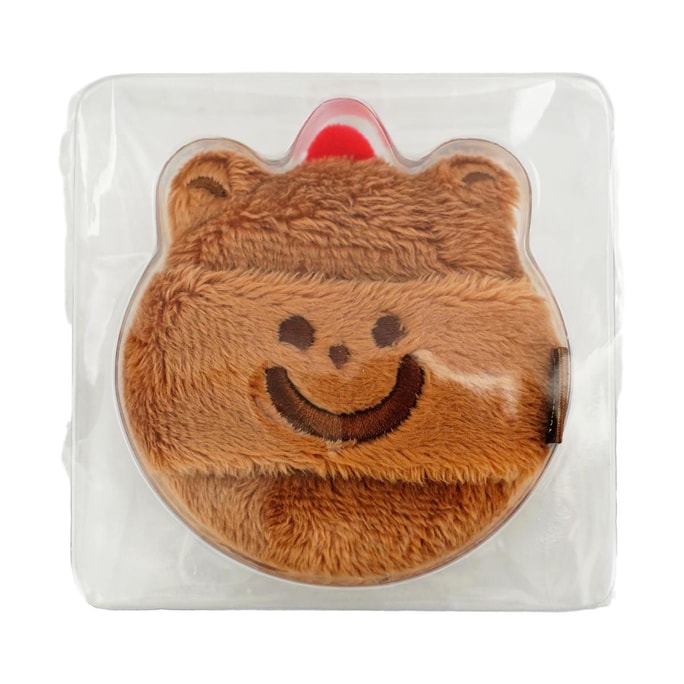 TUNEE GOODS Teddy Plush Powder Puff, Large Size Long Velour - For Loose & Pressed Powder