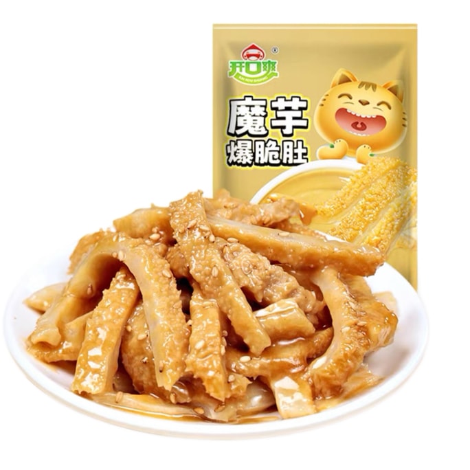 【中国直邮】 开口爽 麻酱素毛肚魔芋小零食麻酱味8g*15包