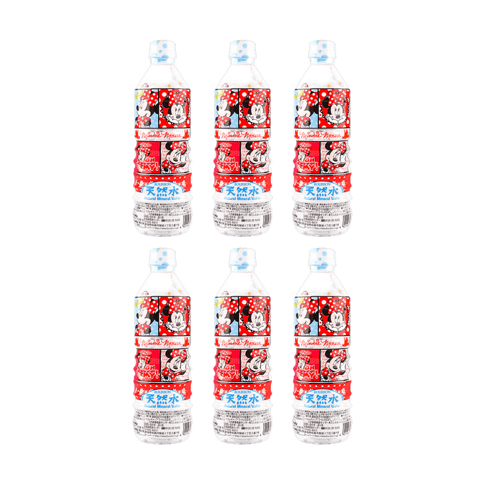 【Value Pack】Disney Minnie Mouse Natural Mineral Water, 16.9fl oz*6