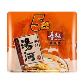 壽桃牌 非油炸湯河粉 腩汁口味 5包入 375g