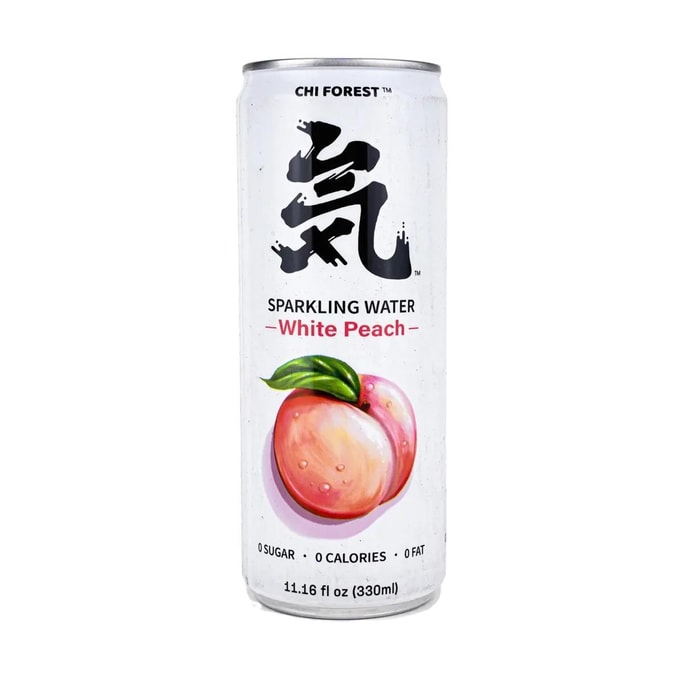 Soda Sparkling Water Beverage, White Peach Flavor, Canned, 11.15fl oz