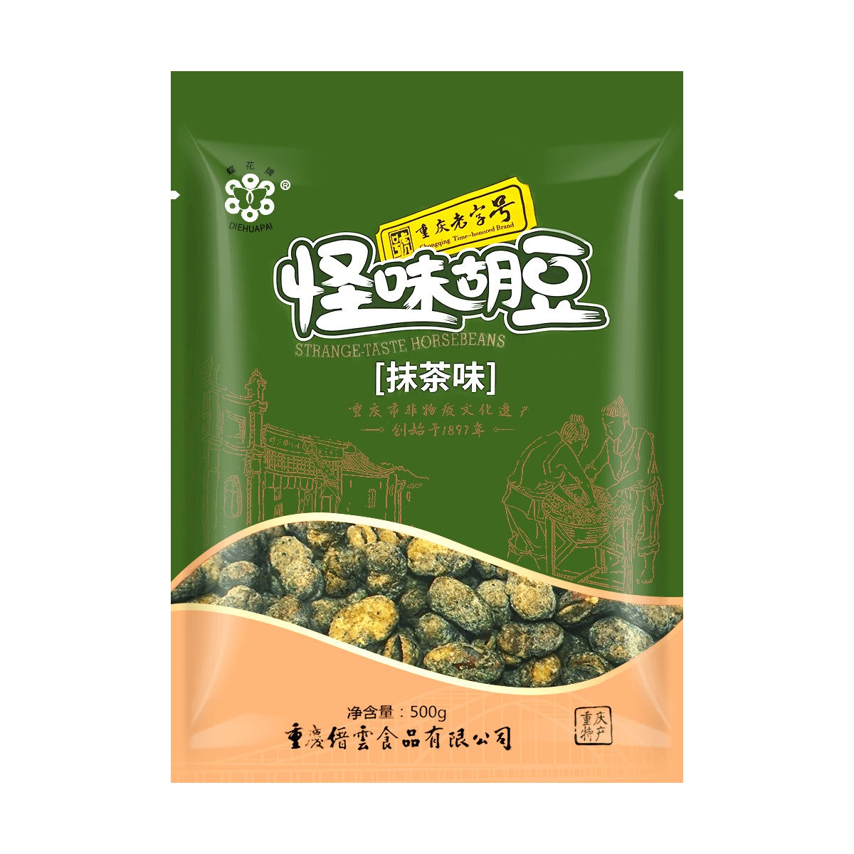 蝶花牌怪味胡豆抹茶味500g怎么样