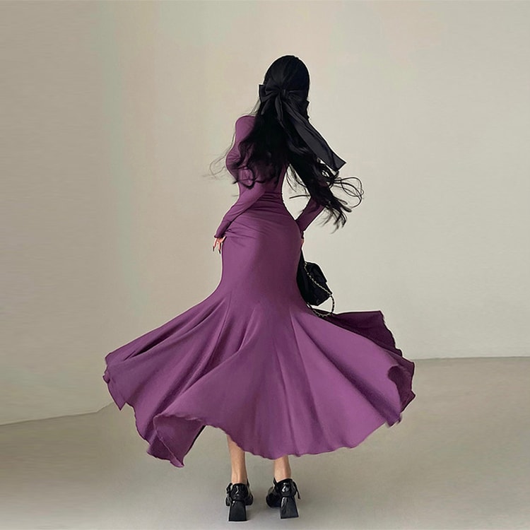 atmosphere purple dress Atmosphere Women Purple Off the shoulder velvet Dress Size 8 - J