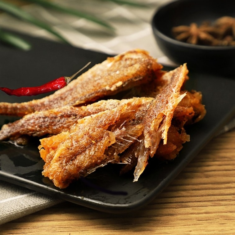 【中国直邮】 华味亨 香辣小黄鱼98g/袋舟山海味即食鲜卤小鱼干仔休闲零食 4