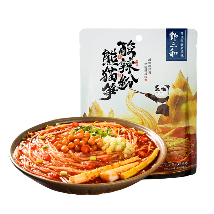 【中国直送】鄒三和パンダ筍酸辣湯麺 328g*1袋