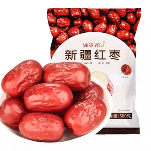 MissYou Premium 500g Xinjiang Qiemo Red Dates - Naturally Sun-Dried Thin Skin & Thick Flesh Super Sweet