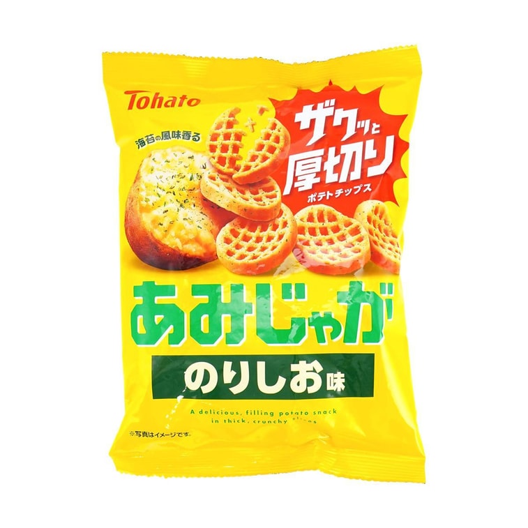 아미자가 그리드 두껍게 썬 감자칩 노리 솔티맛 1.94온스 4