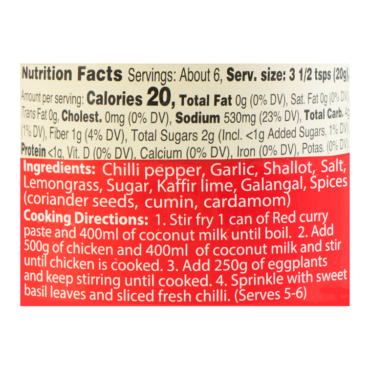 Red Curry Paste, 4 oz 8