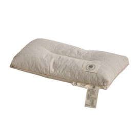 A-Class Cotton Linen Buckwheat Pillow (25x45cm) 1 Piece Organic Buckwheat Hull Pillow Cover & Insert Ergonomic Neck Support Bed Pillow For Sleeping Natural Breathable Home Decor