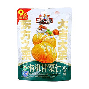 유기농 밤알갱이, 4.59 oz【클린 라벨】【100% 유기농 즉석 섭취 깐 밤】