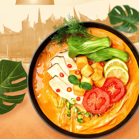 人类快乐 泰式冬阴功米粉 椰香海鲜粉 340g【椰香浓郁 泰式酸辣】【爆火新品】