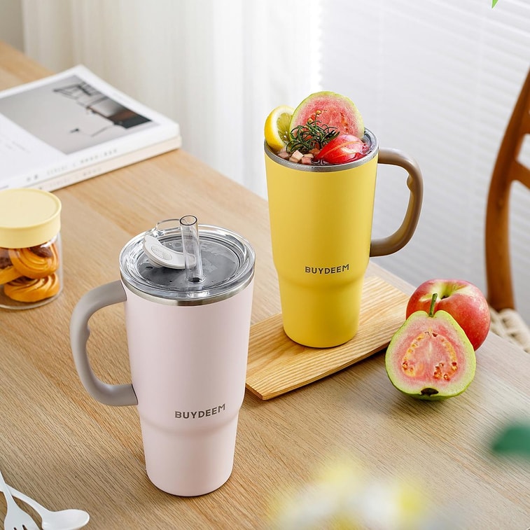 BUYDEEM北鼎 巨无霸吸管保温杯子 大容量水杯 750ml 猪猪粉 DS57 7